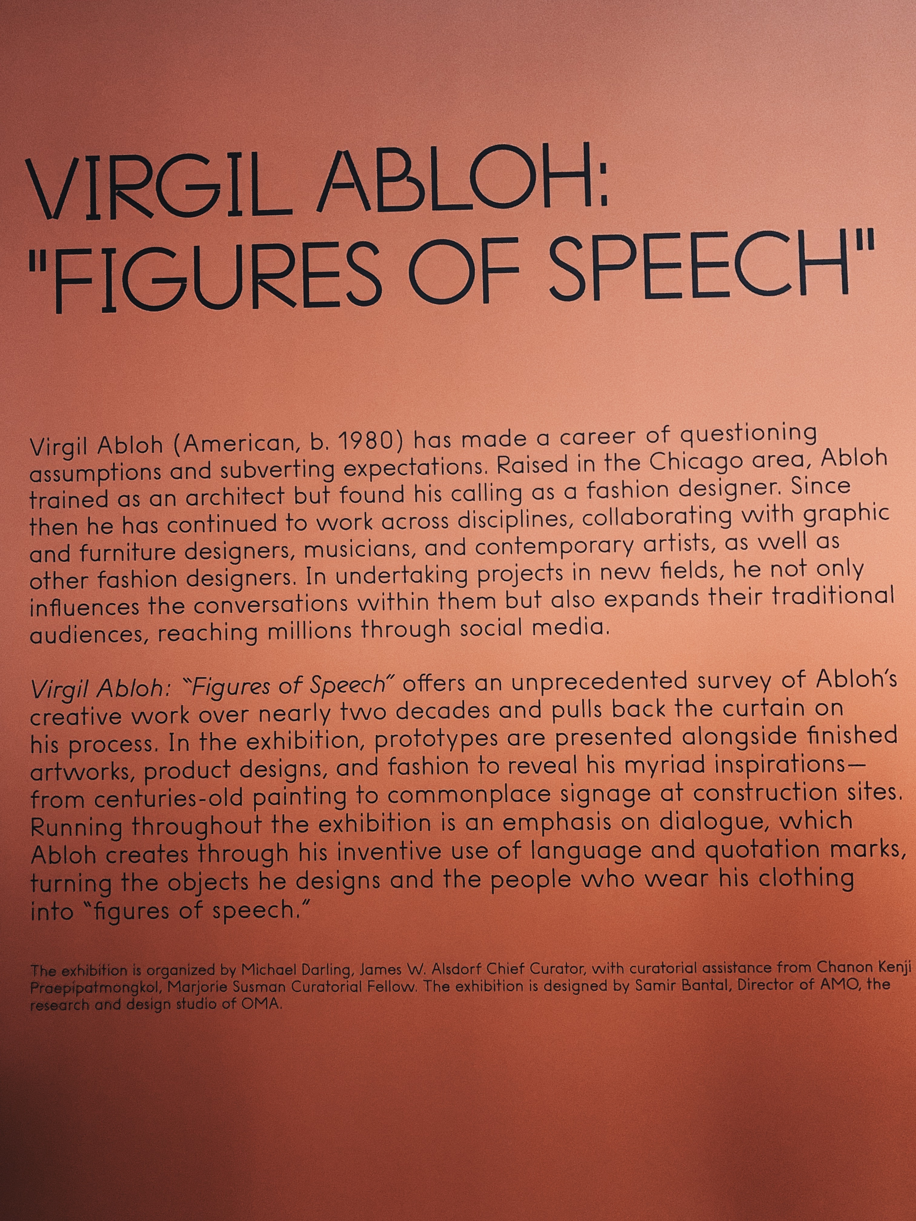 Virgil Abloh: Figures of Speech Exhibition – Yessi Bause
